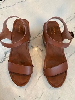 SONOMA Brown Platform Slingback Sandals for Women